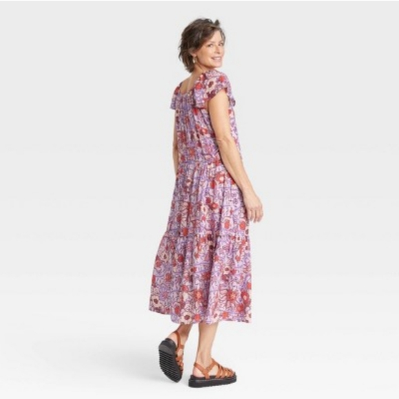 NWT Knox Rose Floral Flutter Sleeve Dress size ML - Picture 3 of 3